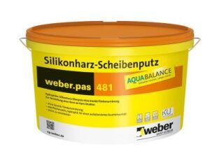 weber.pas 481 AquaBalance, 0,5 mm, Silikonharz-Scheibenputz