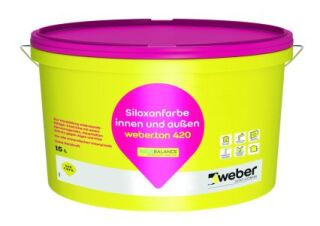 weber.ton 420 AquaBalance, siloxanverstärkte Fassadenfarbe