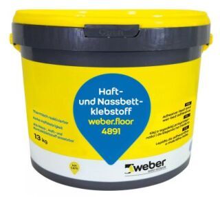 weber.floor 4891, Haft- und Nassbettklebstoff für PVC- und Textilbeläge