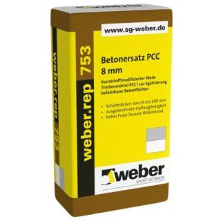 weber.rep 753, Betonersatz PCC 8 mm