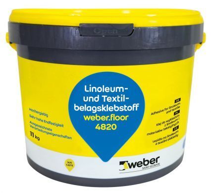 weber.floor 4820, Dispersionsklebstoff für Linoleum- und Textilbeläge