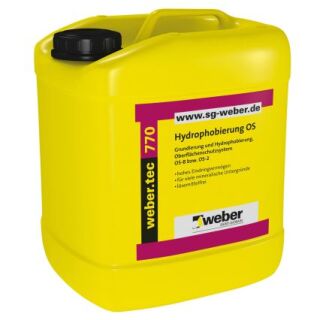weber.tec 770, Grundierung und Hydrophobierung