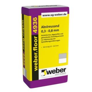 weber.floor 4936, Kristallquarzsand zur Abstreuung von Epoxidharzgrundierungen