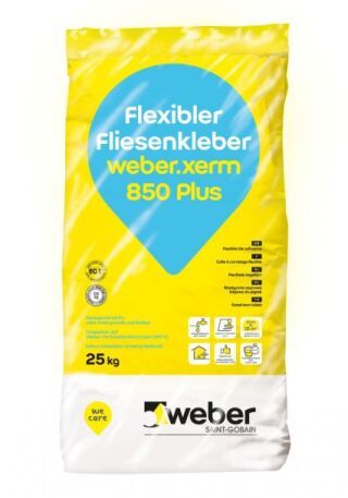 weber.xerm 850 Plus,  Fliesenkleber für das Dünn- und Mittelbettverfahren 