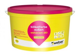 weber.ton 410 AquaBalance, Fassadenfarbe auf Kaliwasserglasbasis