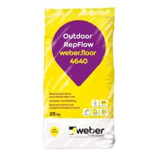 weber.floor 4640, Betonersatzmörtel R4 und Ausgleichsmasse 10-80 mm