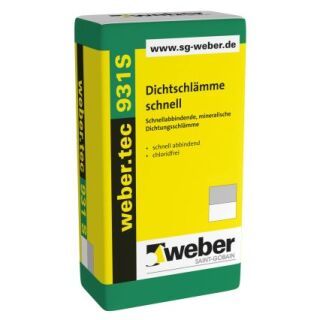 weber.tec 931 S, Schnellabbindende, mineralische Dichtungsschlämme