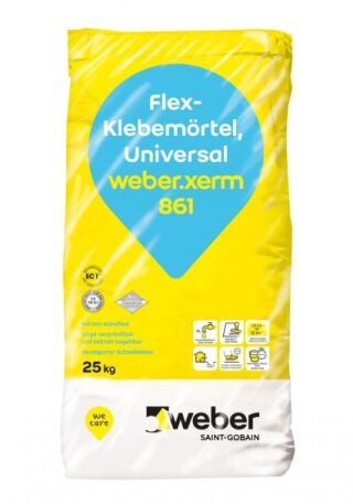 weber.xerm 861, Fliesenkleber für die Verlegung von Großformaten bis Glasmosaik