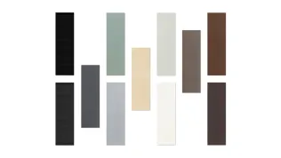 Farbiges Modul: Sunskin-Modul mit satiniertem, farbigem Frontseitenglas in neun Farben.