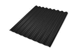 Wellplatte W 130-8 Schwarz 6 x 1020 x 1250 mm