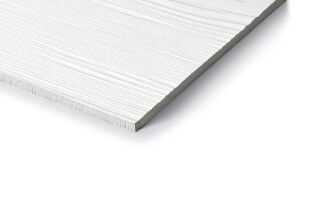 Fassadenplatten Plank Original CP 210 Reinweiß Zedern-Optik 8 x 180 x 3600 mm