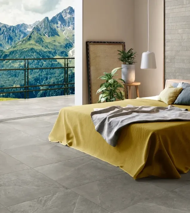 Bodenfliesen in Frame Peak Strutturato 60x60, Wandfliesen Muretto Peak 30x60
