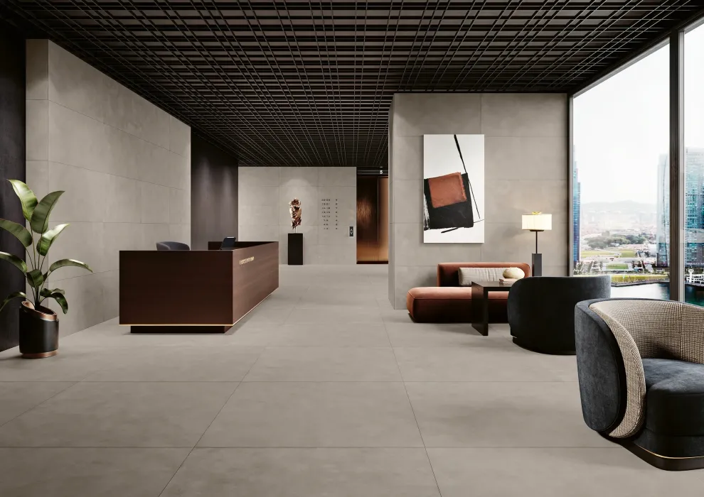 Wandfliesen Metropolis Grey, 60x120, Bodenfliesen Metropolis Grey 120x120