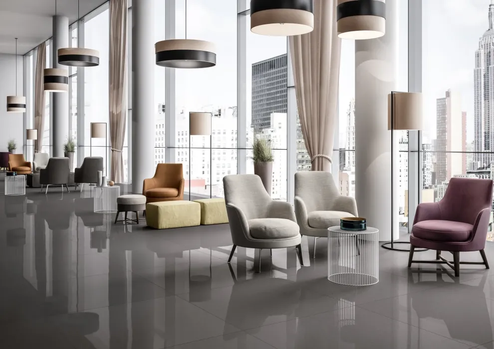Bodenfliesen Blutech Antracite Levigata 90x90