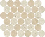 Mosaic Circles Pure Stone White + Beige
