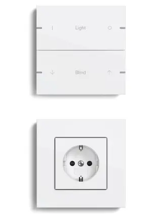 Gira Esprit mit Tastensensor 4, Aluminium Reinweiß