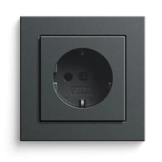 SCHUKO-Steckdose, Anthrazit (Abbildung mit Gira E2)