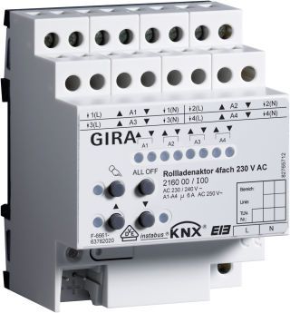 Rollladenaktor 4f AC 230 V HandKNX REG