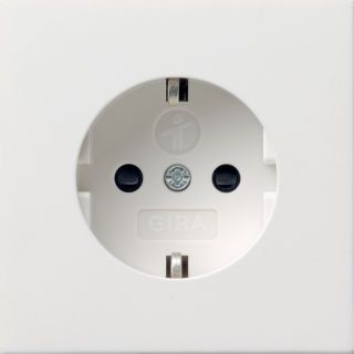 Gira Flächenschalter SCHUKO-Steckdose mit Shutter Steckklemmen