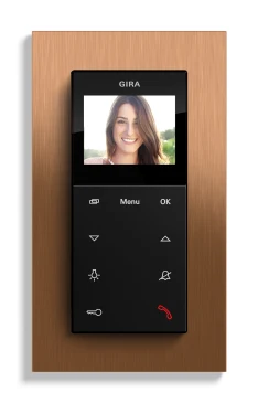 Gira Video AP Plus, Schwarz matt (Abbildung mit Gira Esprit, Bronze)