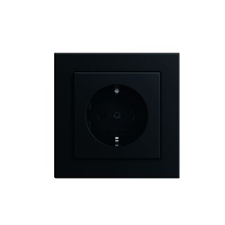 Gira SCHUKO-Steckdose, Design E2 Schwarz matt