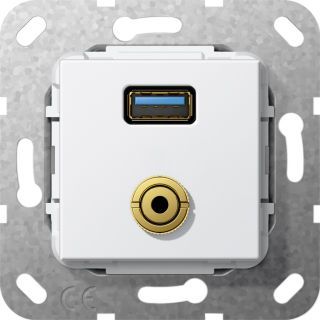 Gira Einsatz USB 3.0 Typ A und Miniklinke