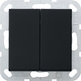 Tastschalter Wechselsch. 2fSystem 55 Schwarz m