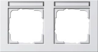 Abdeckrahmen 2f waager. BSFGira E2 Reinweiß m