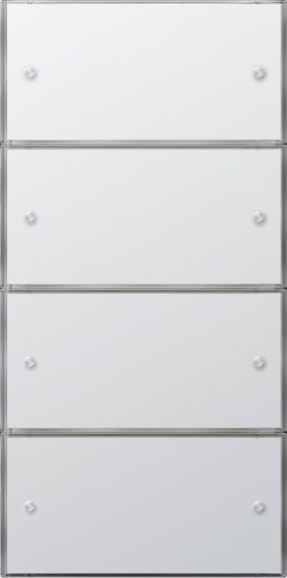 KNX Tastsens.3 Komfort 4f (2+2)Flächenschalter Reinweiß