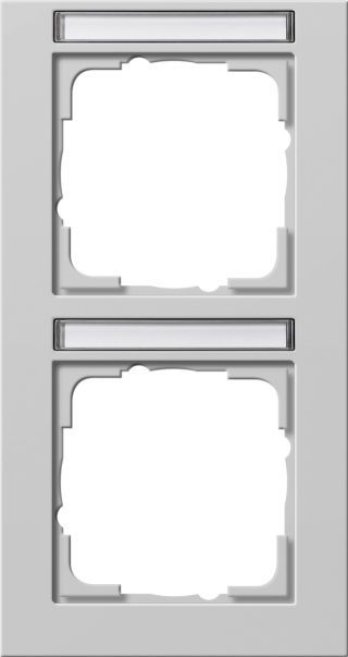 Abdeckrahmen 2f senkr. BSFGira E2 Grau m