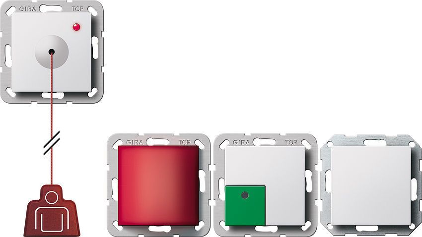 Gira System 55 Ruf-, Bedienervorrichtung Klinikinstallation