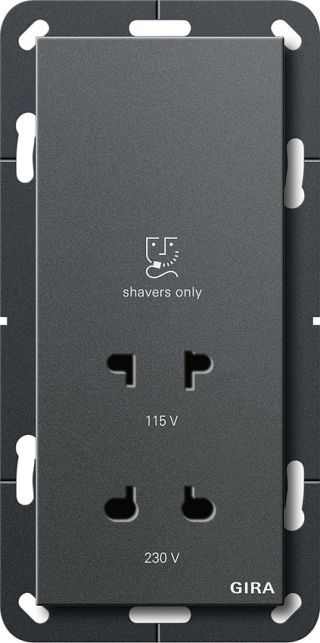Rasiersteckd. 115 - 230 VSystem 55 Anthrazit