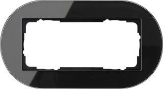 Abdeckrahmen 2f o.M.Gira Studio G Schwarz
