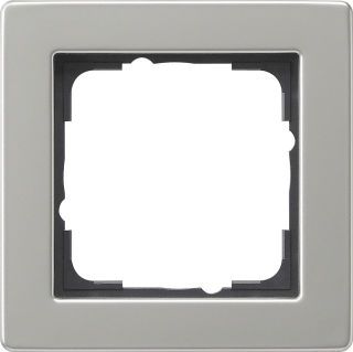 Abdeckrahmen 1fGira E2 Edelstahl