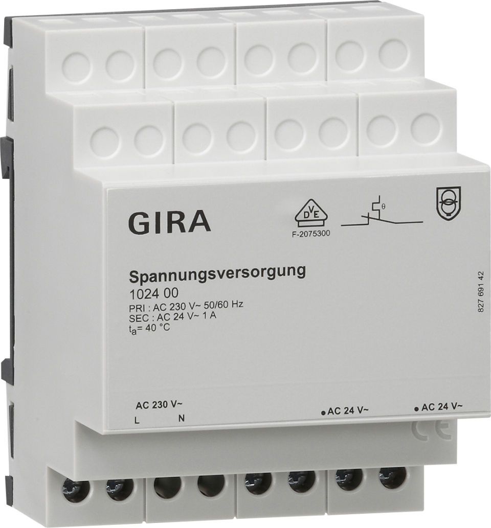 Spannungsvers. AC 24 V 1 A REGZubehör Spannungsvers. AC 24 V 1 A REGZubehör