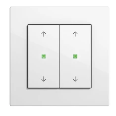 Taster Gira One und KNX, Reinweiß glänzend mit E2 flach