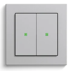 Taster Gira One und KNX, Grau matt mit E2
