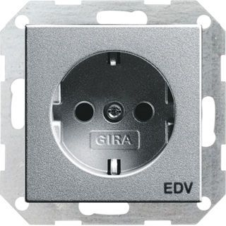 Gira System 55 SCHUKO-Steckdose mit Aufdruck 