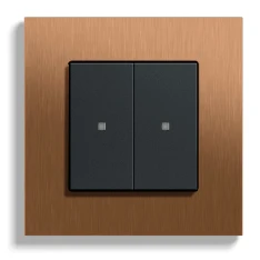 Taster für Gira One und KNX, Anthrazit mit Esprit Bronze