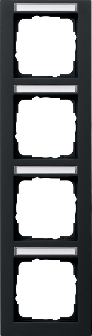 Abdeckrahmen 4f senkr. BSFGira E2 Schwarz m