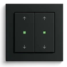 Taster Gira One und KNX, Schwarz mit E2