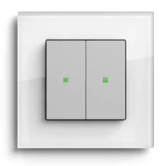 Taster Gira One und KNX, Grau matt mit Esprit Weiß