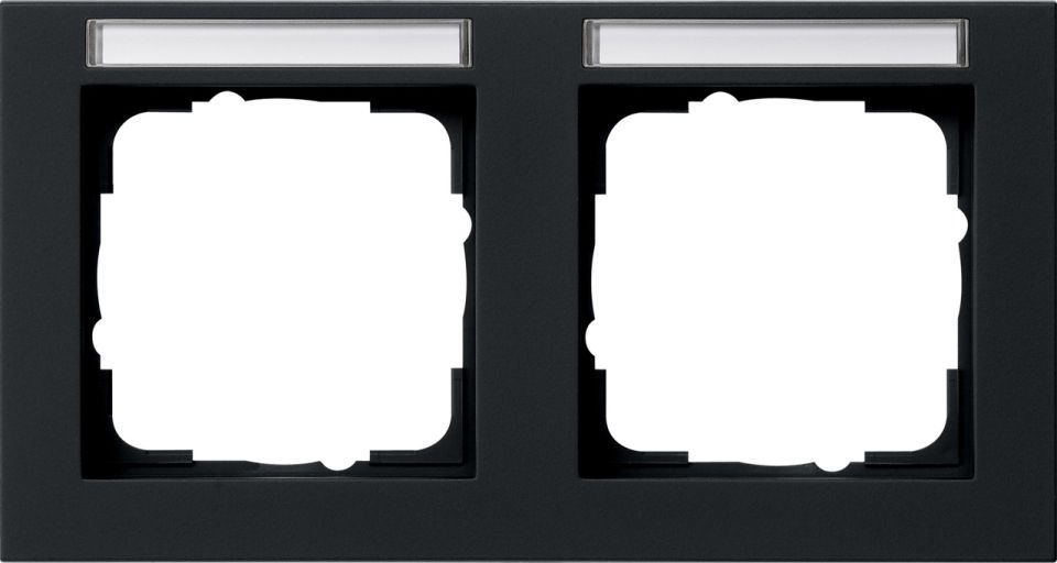 Gira E2 Abdeckrahmen mit Beschriftungsfeld Gira E2 Abdeckrahmen mit Beschriftungsfeld