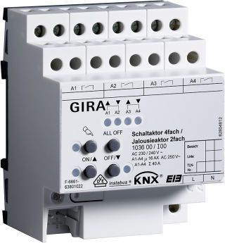 Schalt-/Jal.aktor 4f/2f 16 A Hand KNX REG