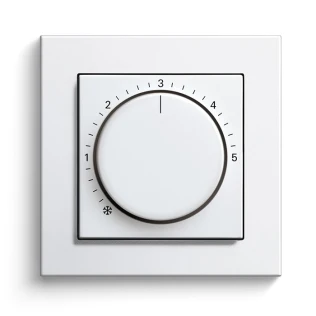 Gira System 3000 Raumtemperaturregler, Reinweiß glänzend (Abbildung mit Gira E2)