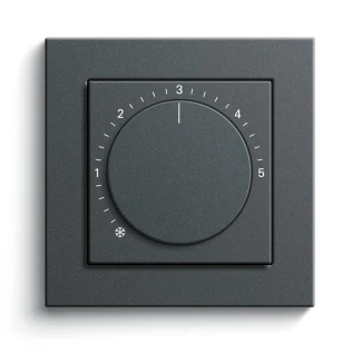 Gira System 3000 Raumtemperaturregler, Anthrazit (Abbildung mit Gira E2)