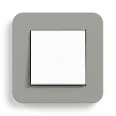 Gira E3, Dunkelgrau Soft-Touch mit Trägerrahmen Reinweiß glänzend