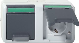 SCHUKO 2f waager. KD + BSF ammoniakWG AP Grau