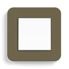 Gira E3, Umbra Soft-Touch mit Trägerrahmen Reinweiß glänzend