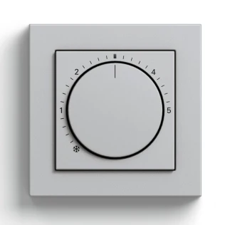 Gira System 3000 Raumtemperaturregler, Grau matt (Abbildung mit Gira E2)